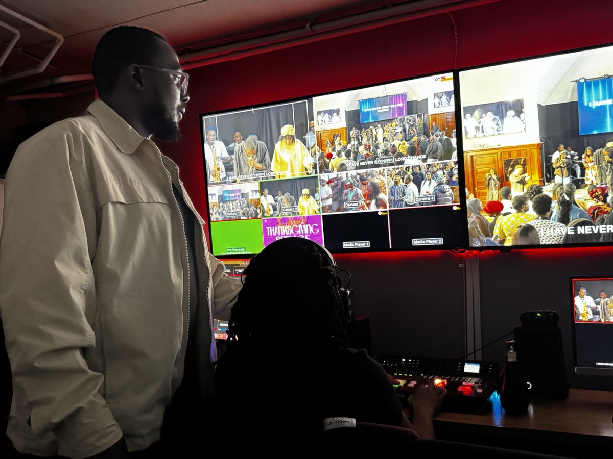 Sasa Live crew directing a live multi-camera broadcast from the production switcher